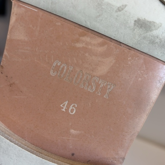 Colorsty White Leather Floral Brogue Lace Up Boots - Picture 14 of 14